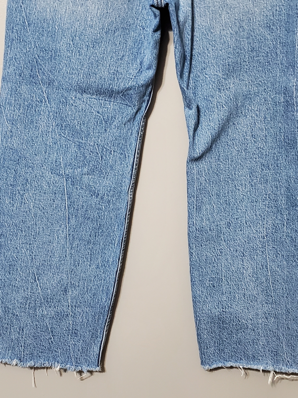 Abercrombie 90s Relaxed High Rise Stone Wash Denim Jeans Raw Hem Women's Sz 27 - Picture 6 of 8